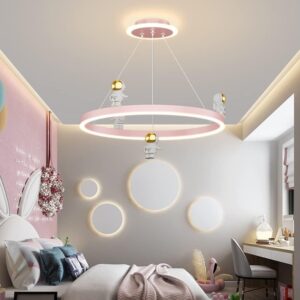 LAMPARA ACRILICO PLANETA COLGANTE LUZ NIÑA