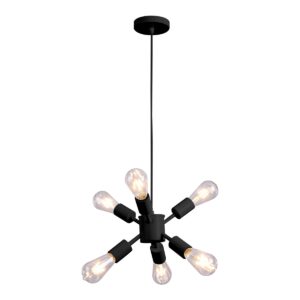 LUMINARIA TECHO 6L NEGRO