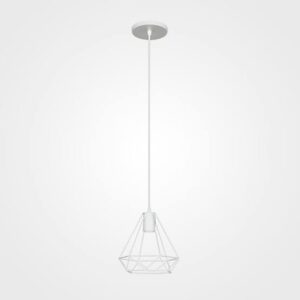 LUMINARIO COLGANTE TIPO DIAMANTE BLANCO