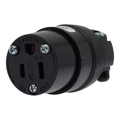 CONTACTO HEMBRA 3X15 125V NEGRO USO RUDO - Imagen 3