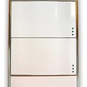 APAGADOR DOBLE EN ESCALERA BLANCO CON DORADO