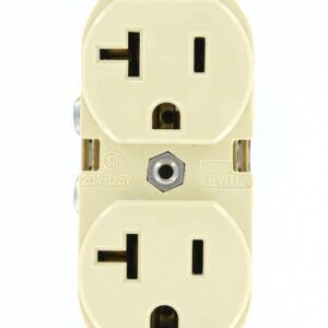 CONTACTO DUPLEX 2P3H 20A 125V MARFIL