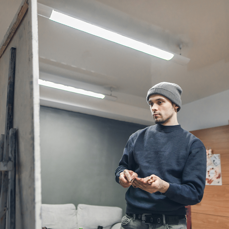 GABINETE T8 LED 2X17 CON ACRILICO - Imagen 2