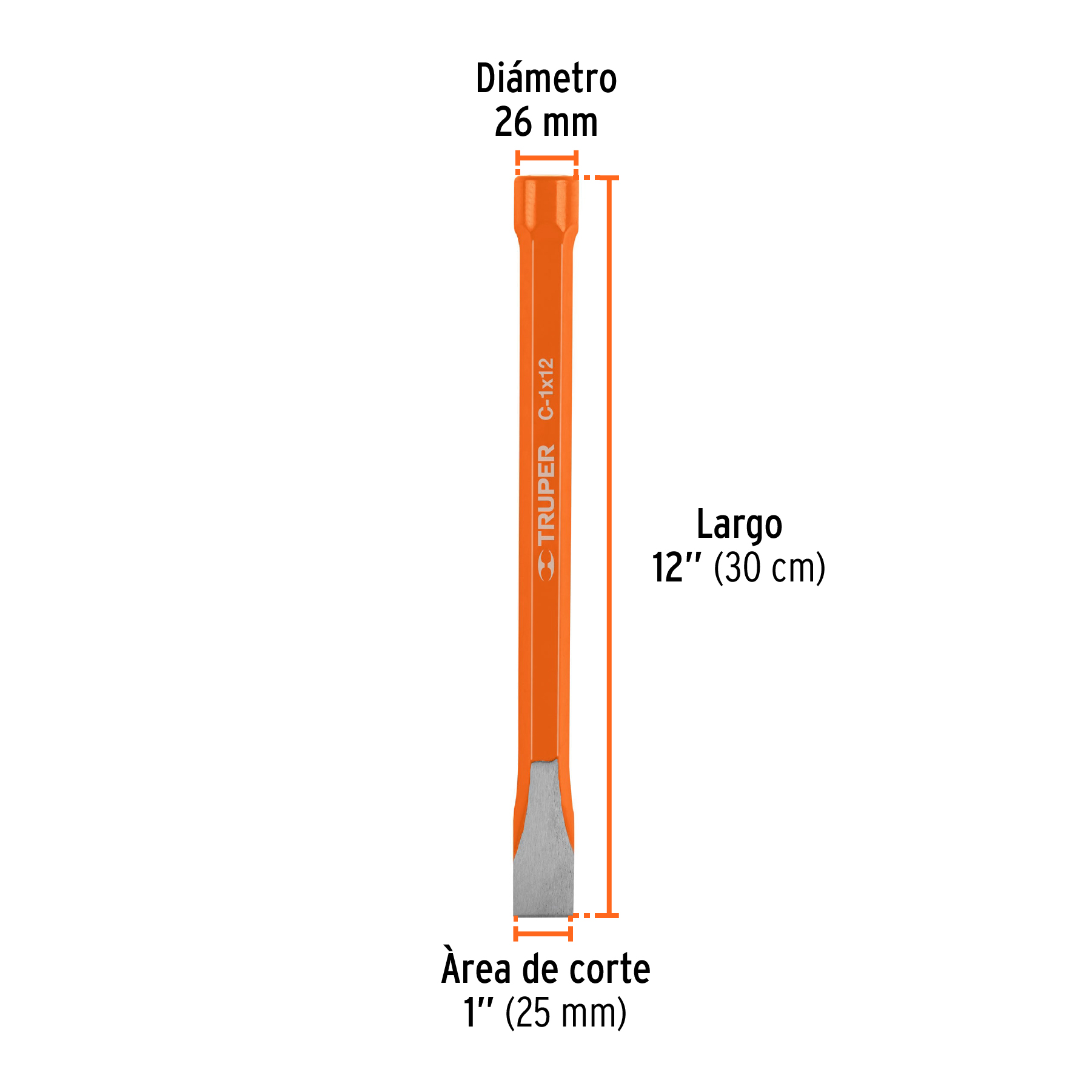 CINCEL DE CORTE FRIO 1X12" - Imagen 2