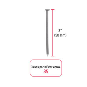 BLISTER DE 20 CLAVOS PARA MADERA 2″