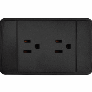 CONTACTO DUPLEX NEGRO