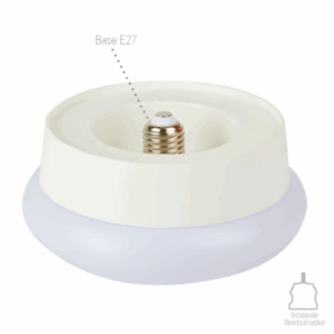 LUMINARIA CON ENTRADA PARA SOQUET E26