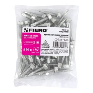 BOLSA DE 50 PIJAS CABEZA HEXAGONAL P/BROCA 1 1/4"