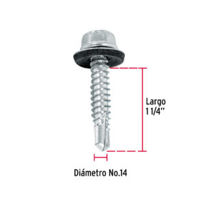 BOLSA CON 50 PIJAS C/RONDANA 1 1/4″ P/BROCA