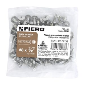 BOLSA CON 100 PIJAS CABEZA CRUZ, P/DE BROCA 1/2"