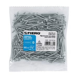 BOLSA CON 200 PIJAS #6 x 1-1/2" P/LAMINA