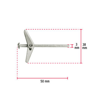 EMPAQUE CON 4 SUJETADORES TIPO MARIPOSA  3/8″