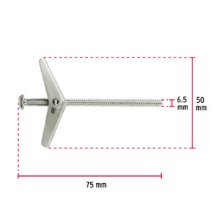 EMPAQUE CON 4 SUJETADORES TIPO MARIPOSA 3/16″