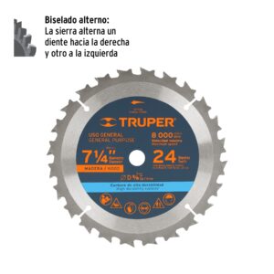 DISCO  SIERRA 7-1/4″ PARA MADERA