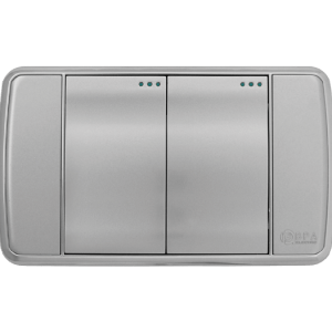 APAGADOR DOBLE SENCILLO PLATA