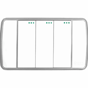 APAGADOR TRIPLE SENCILLO BLANCO PLATA