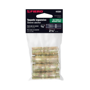 EMPAQUE DE 4 TAQUETES EXPANSIVOS 3/8"