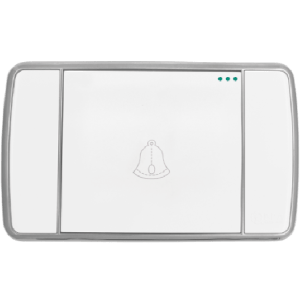 BOTON TIMBRE BLANCO PLATA