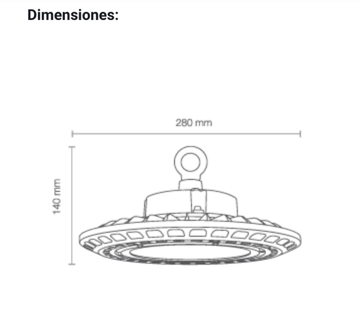 LUMINARIO INDUSTRIAL UFO - Imagen 3