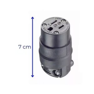 CONTACTO HEMBRA 3X15 125V NEGRO USO RUDO