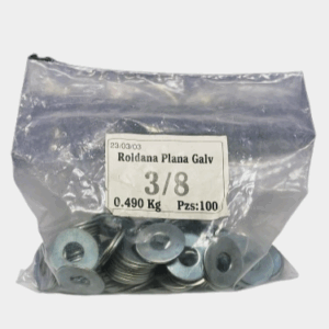 RONDANA GALVANIZADA 3/8" (100 PZAS)